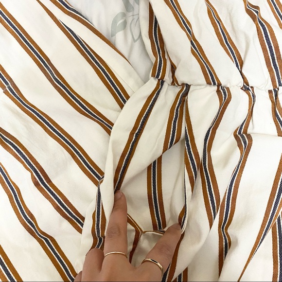 Maje Pieni wrap-effect striped twill jumpsuit - Size 40/US 8 - Picture 14 of 14